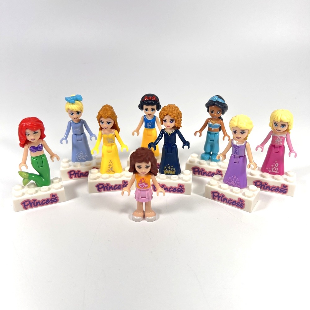 LEGO Disney Princess Minifigures Snow White Ariel Belle Jasmine Cinderella Lot 9